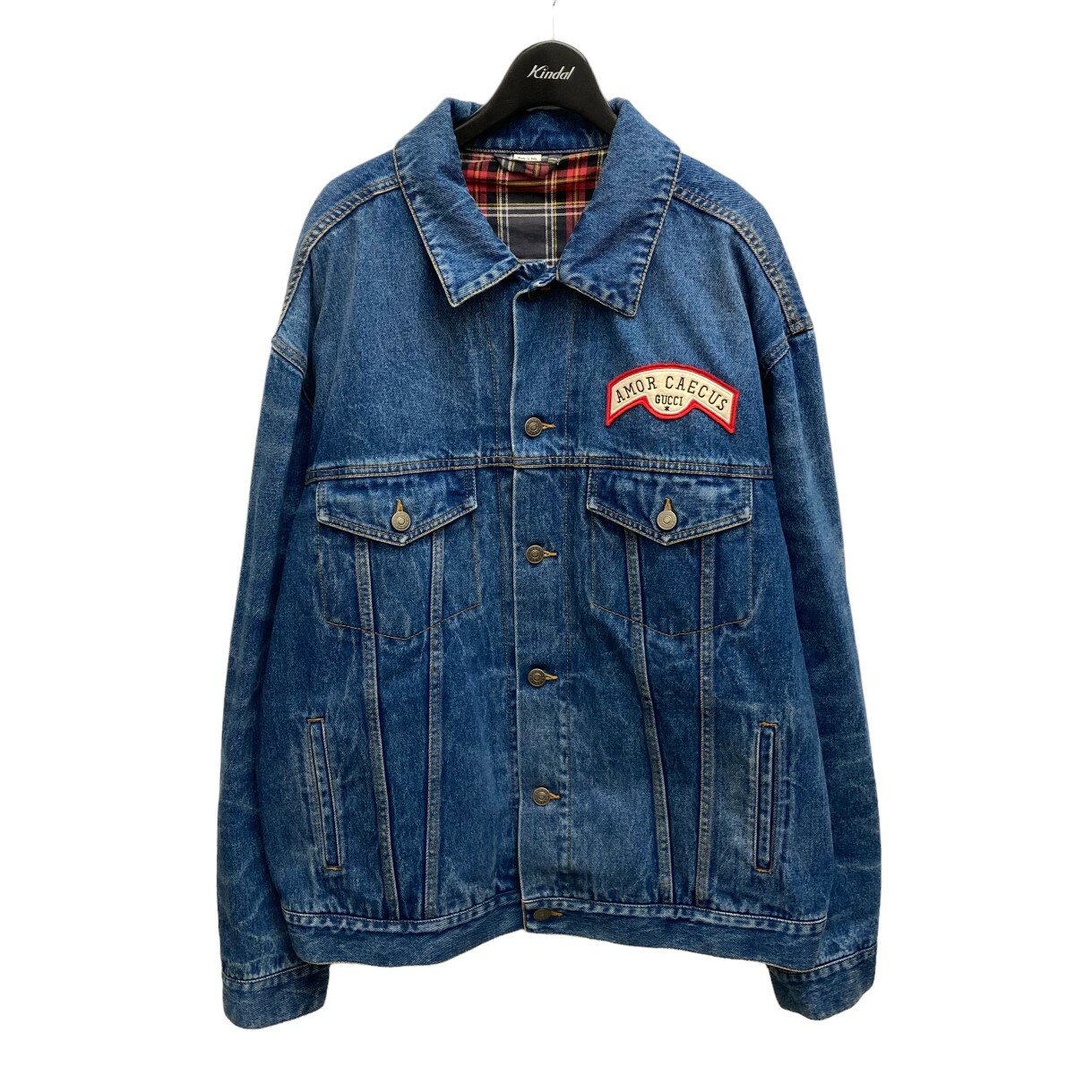 【中古】GUCCIOversize Denim Jacket with Patc