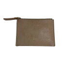 【中古】Gentenレザーポーチ ベージュ【価格見直し】