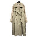 【中古】Maison Margiela 2022AW｢MMA Bicolor Trench｣バイカラートレンチコート ベージュ×アイボリー サイズ：46 【030324】（メゾンマルジェラ）