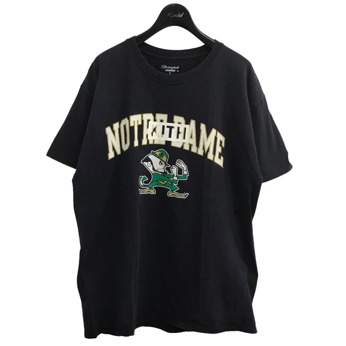 KITH　NOTRE DAMEヴィンテージリメイクプリントTシャツ ネイビー サイズ：XL （キス）