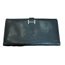 【中古】HERMES □J刻印「ベアンスフレ」長財布 ブラックグレー系 サイズ：ワンサイズ 【040324】（エルメス）