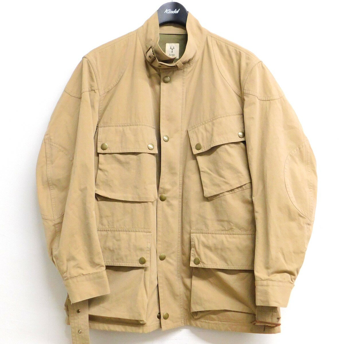 【中古】SCYE　UA別注 SPECIAL GABARDINE MOTO JAKCET モトジャケット ベージュ サイズ：38 【040324】（サイ）