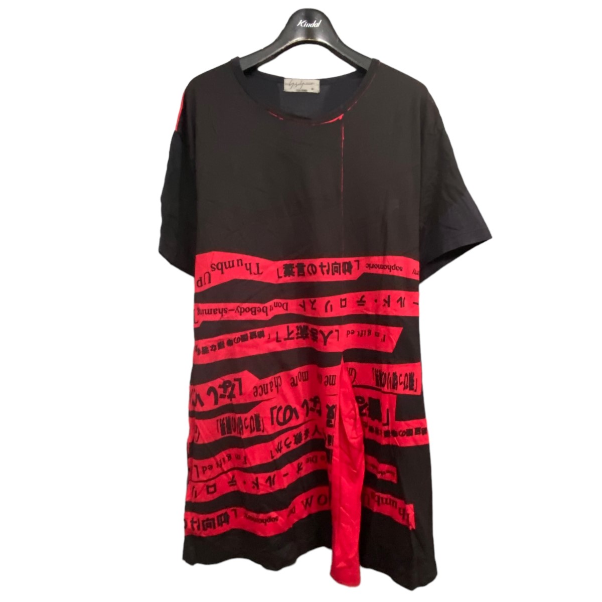 yÁzYOHJI YAMAMOTO pour homme@Crew Neck Statement T-shirtvgTVc ubN~bh TCYF3 y050324ziEW}gv[Ij