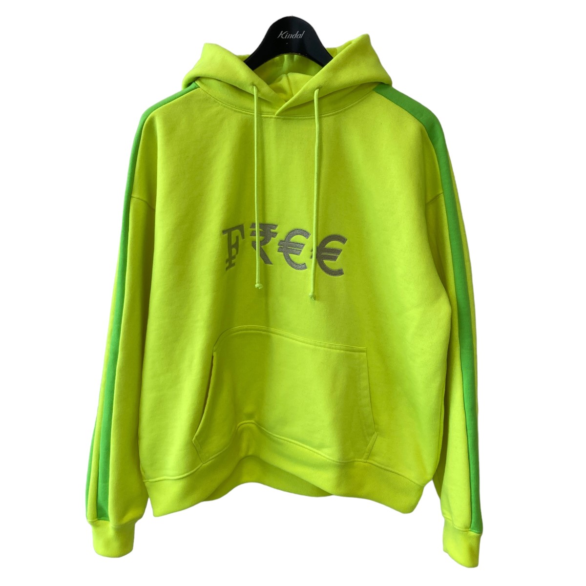 【中古】VETEMENTS　Currency Hoodie イエロー サイズ：L 【060324】（ヴェトモン）