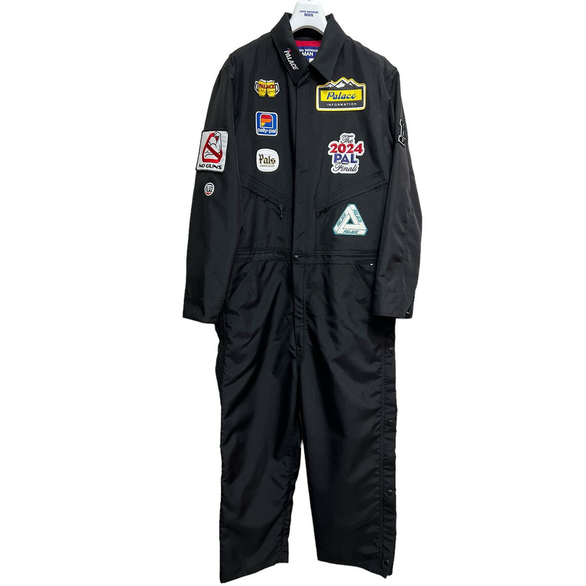 【中古】JUNYA WATANABE MAN 2024SS ×PALACE オールインワン つなぎ ブラック サイズ:S 【060324】(ジュンヤワタナベマン)