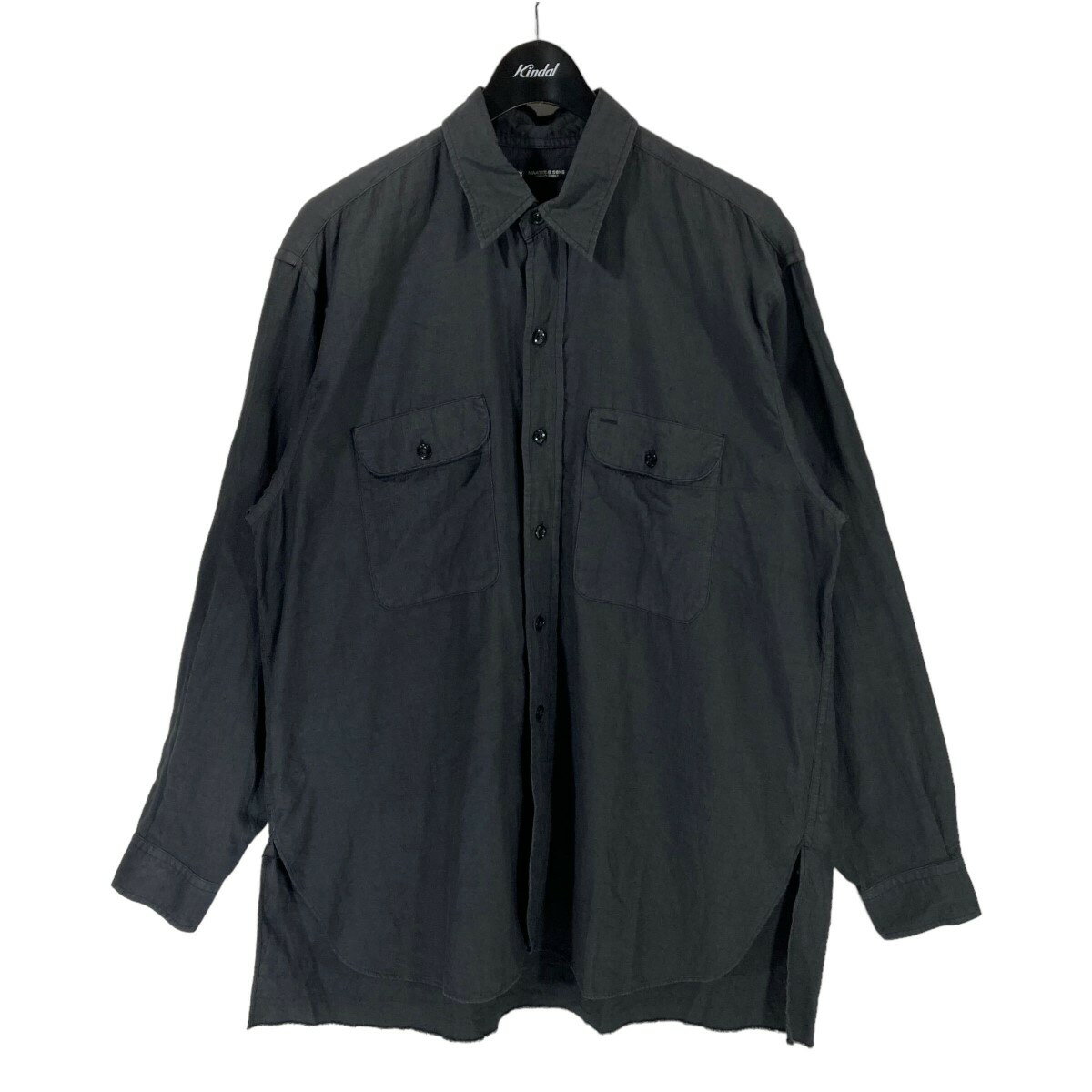 【中古】MAATEE＆SONSシャツ 強撚LINEN OXFORD WORK SHIRTS ブラック サイズ：-【価格見直し】