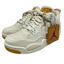 【中古】NIKE× LEVI’S AIR JORDAN 4 RETRO エアジョーダン4 ／aq9103 100 ホワイト サイズ：23cm【価格見直し】