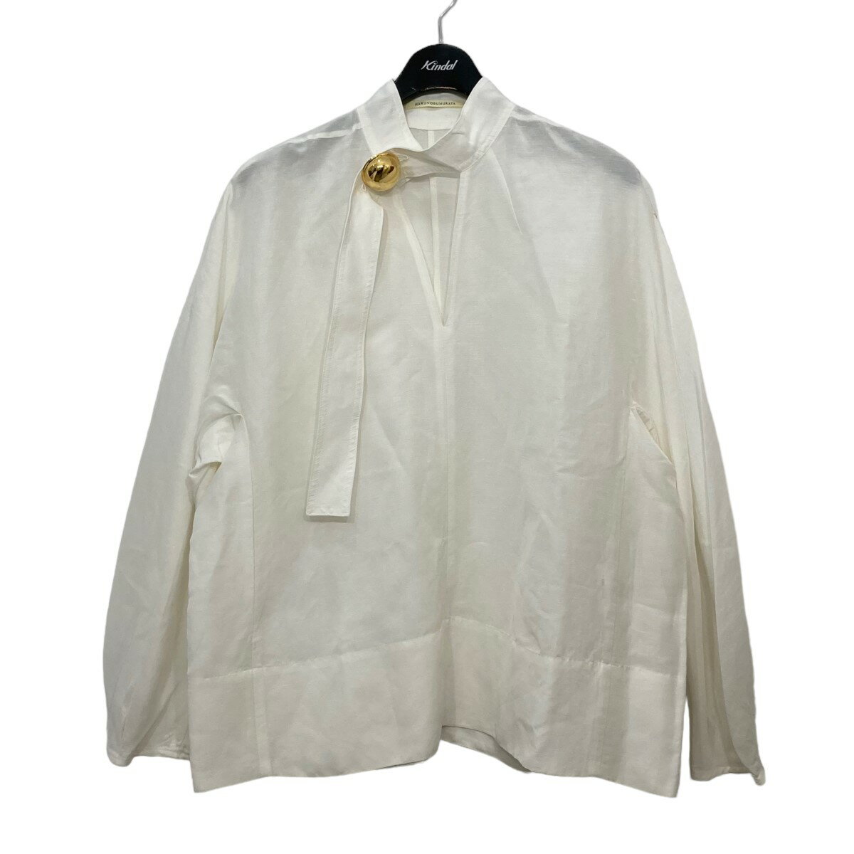 【中古】HARUNOBUMURATA23SS HEPBURN ヘップバーンリネンブラウス ホワイト サイズ：36のサムネイル