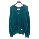 【中古】WACKO MARIA21AW MOHAIR KNIT CARDIGAN モヘアニットカーディガン グリーン サイズ：M【価格見直し】