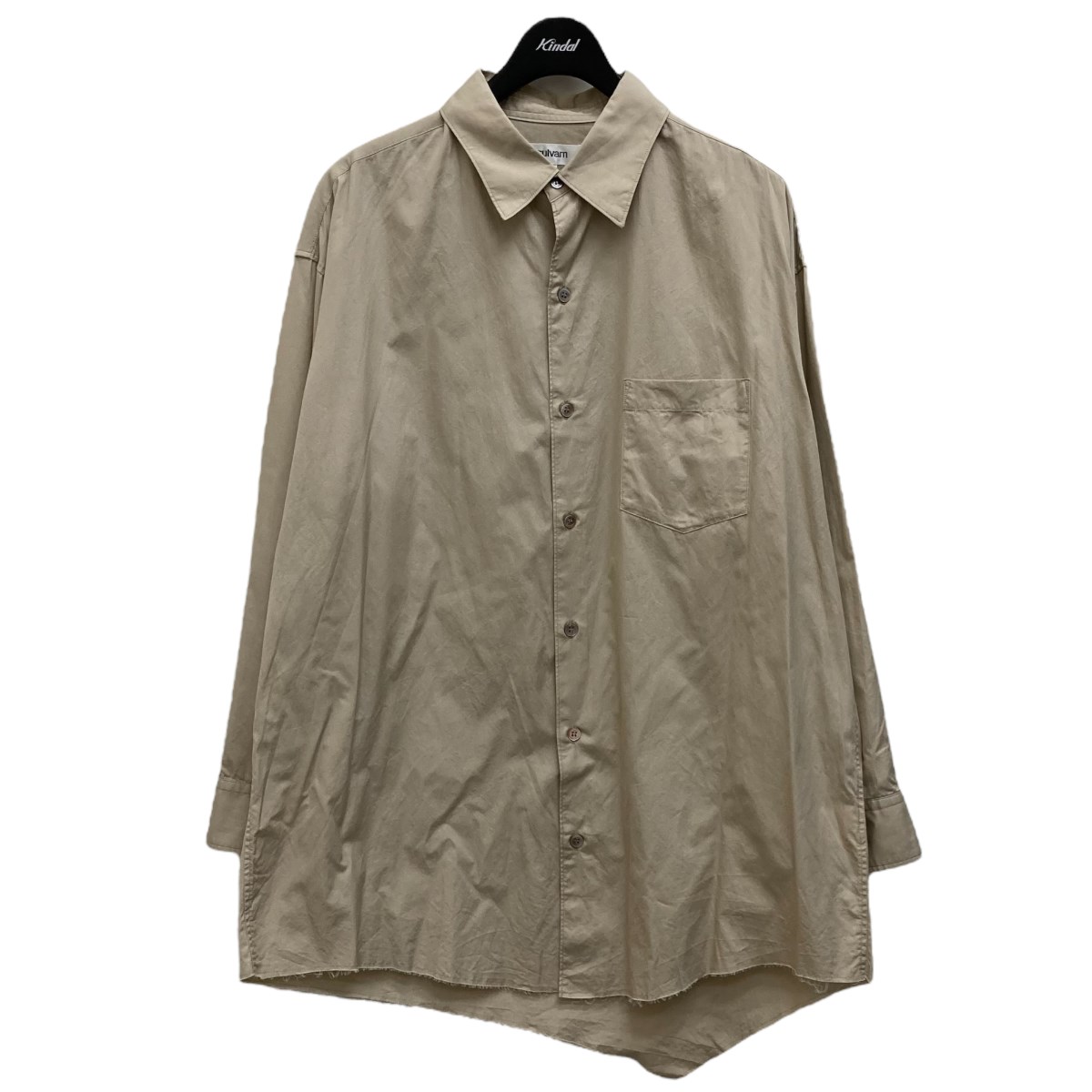 【中古】sulvam　DOUBLE OPEN SHIRT　オーバーシャツ　SK-B03-001 ベージュ サイズ：S 【130324】（サルバム）