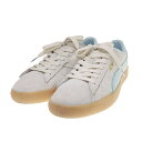 【中古】PUMA　×Diaspora skateboards×atmos Suede VTG　スニーカー アイボリー×ライトブルー サイズ：27cm 【130324】（プーマ）