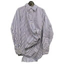 【中古】ANREALAGE　｢BALL STRIPE SHIRT｣ストライプボールシャツ ブルー×ホワイト サイズ：38 【130324】（アンリアレイジ）