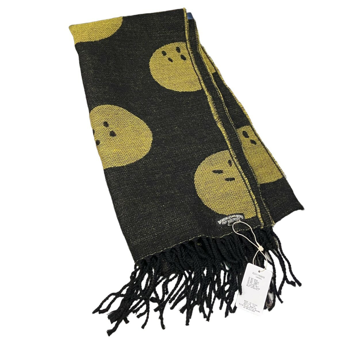 【中古】KAPITAL ｢RAINBOWY Crest Scarf｣総柄スカーフ カーキ 【130324】（キャピタル）