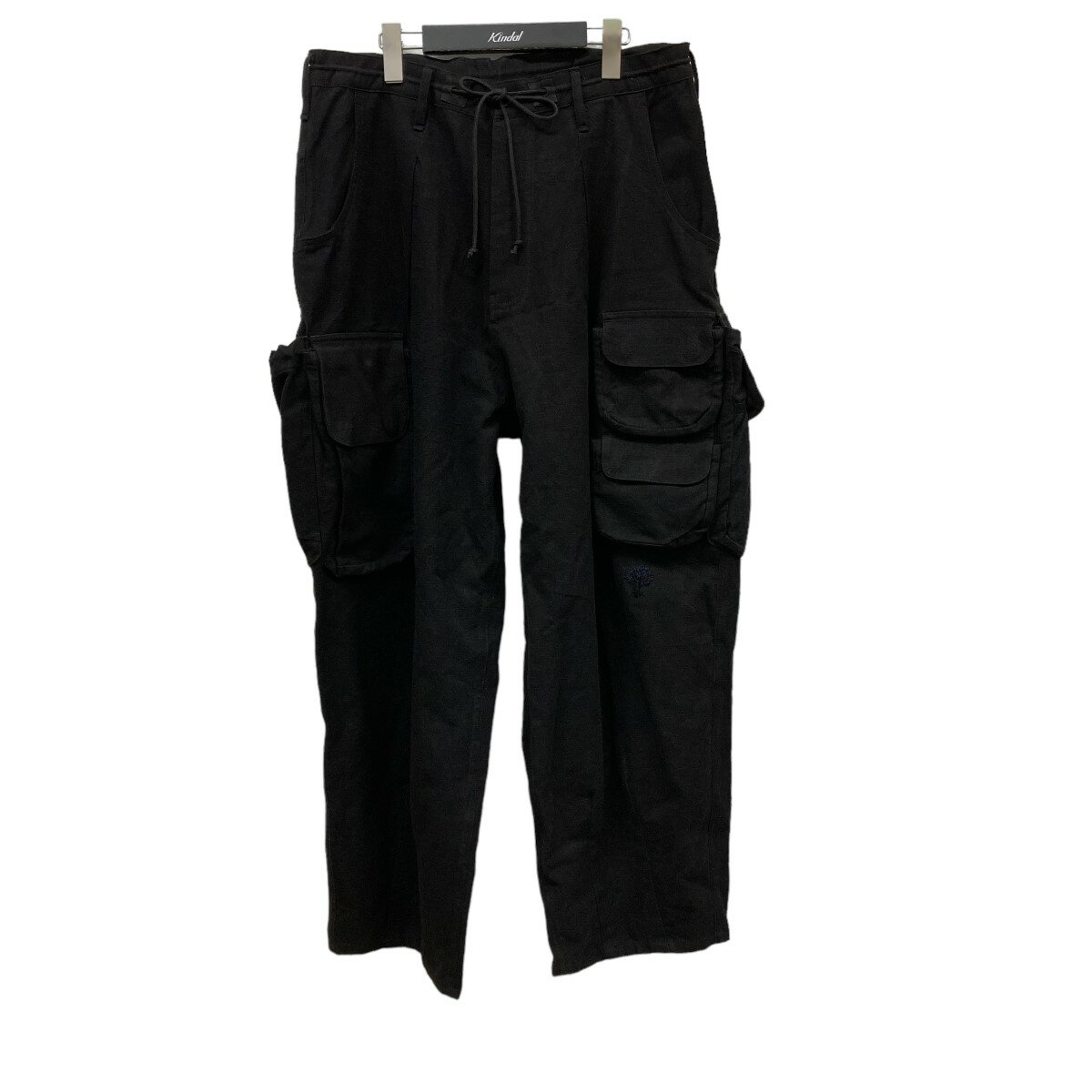 【中古】Story mfg．　｢FORAGER PANTS｣ ワイドカーゴパンツ ブラック サイズ：L 【130324】（ストーリーエムエフジー）