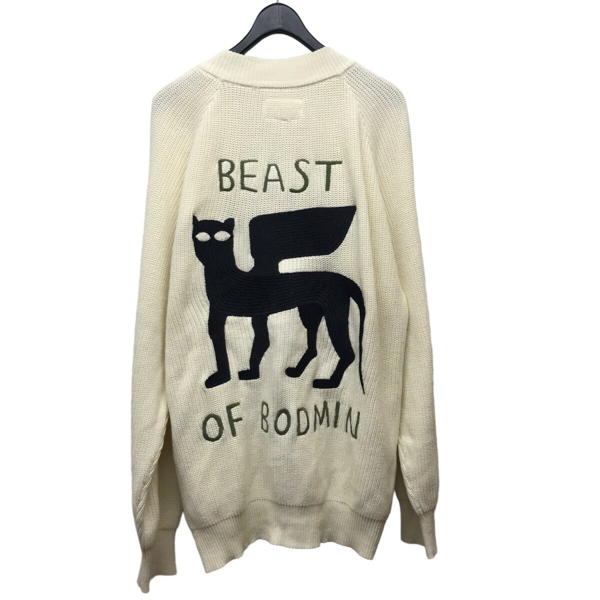 【中古】HERSEY　「Beast of Bodmin Cardigan」コットンジップカーディガン ベージュ サイズ：XL 【130324】（ハーシー）