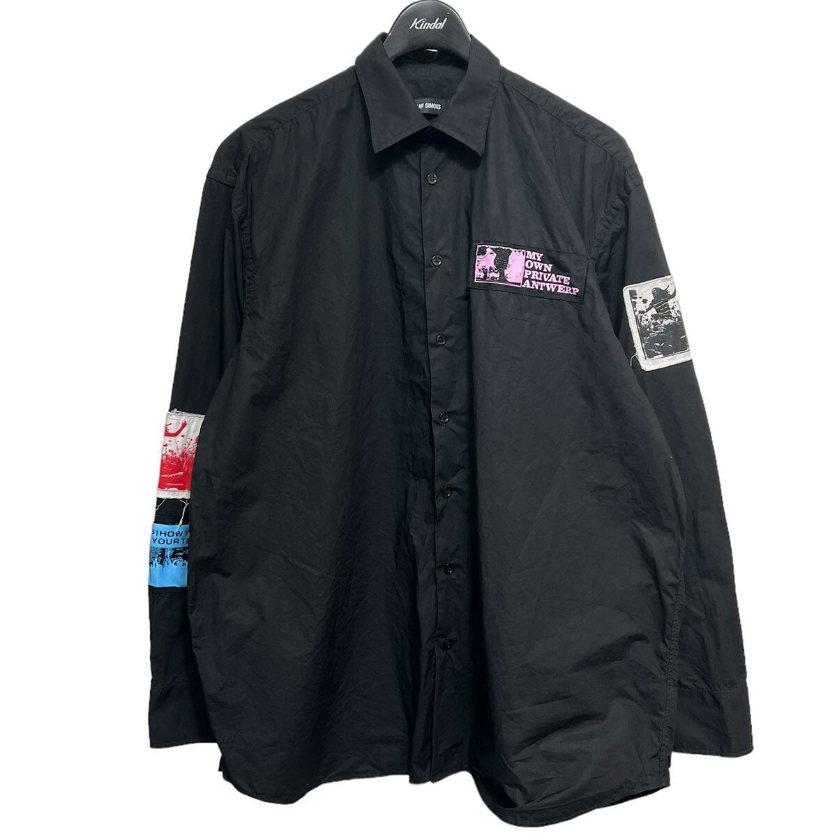 【中古】RAF SIMONS　2020SS OVERSIZED SHIRT WITH PATCHES ブラック サイズ：44 【130324】（ラフシモンズ） 1