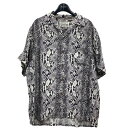 【中古】WACKO MARIA　｢HAWAIIAN SHIRT S／S｣パイソン柄シャツ グレー サイズ：S 【140324】（ワコマリア）