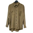 【中古】MYTHINKS　｢BIG TENCEL SHIRT テンセルオーバーサイズシャツ｣オーバーサイズシャツ カーキ サイズ：XS 【150324】（マイシンクス）