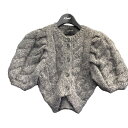 【中古】Simone Rocha 「CROPPED SHORT PUFF SLEEVE CARDIGAN」 パフスリーブカーディガン グレー サイズ：XS 【150324】（シモーネ ロシャ）