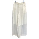 【中古】SACRAシアーイージーパンツ アイボリー サイズ:38【価格見直し】