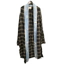 yÁzGREG LAUREN@uBLACK PLAID LONG KIMONOvLmR[g O[ TCYF2 y160324ziObO[j