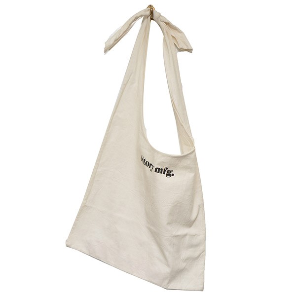 【中古】Story mfg　Shop Tote　ショップトートバッグ ホワイト 【160324】（ストーリー エムエフジー）