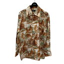 【中古】JC Penney 総柄シャツ Vintage ブラウン サイズ:L 【180324】(JCペニー)