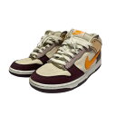 【中古】NIKE　Dunk Mid Coconut Milk DV0830-101 ベージュ×オレンジ サイズ：27cm 【180324】（ナイキ）