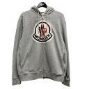MONCLER　Embroidered Logo Hoodie E20918429150 グレー サイズ：L （モンクレール）
