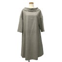 【中古】FOXEY21年モデル Two-way Flannel Dress ツーウェイフランネルドレス 42435 グレージュ サイズ:40【価格見直し】