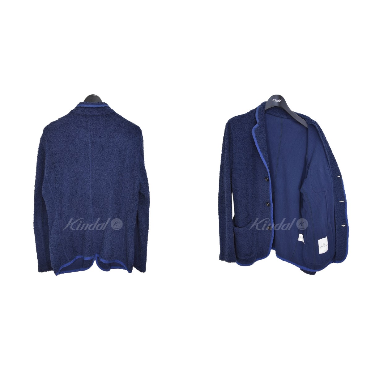 【中古】UNIFORM　EXPERIMENT　パイル 3ボタン ジャケット UE-140050 ネイビー サイズ：3 【210324】（ユニフォームエクスペリメント）