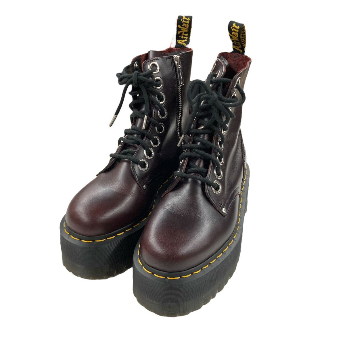 【中古】Dr．Martens 「QUAD RETRO JADON MAX」 厚底サイドジップ8ホールブーツ ブラウン サイズ：UK4(23cm) 【220324】（ドクターマーチン）