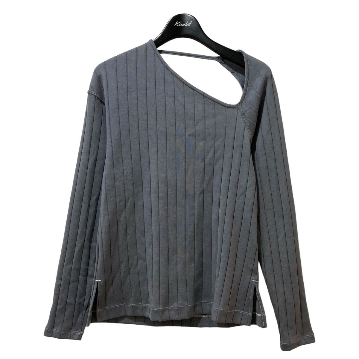 JANE SMITH　ASYMMETORY LONG SLEEVE TOPS アシンメトリートップス 21SCT-726L グレー サイズ：36 （ジェーン スミス）