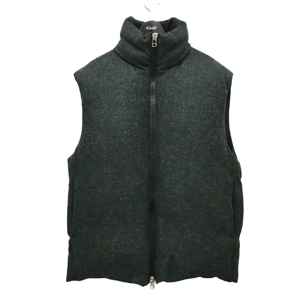 【中古】OAMC×Harris Tweed INFLATE GILET HARRIS TWEED ダウンベスト OAMT442866 ダークグリーン サイズ：XS 【270324】（オーエーエムシー×ハリスツイード）