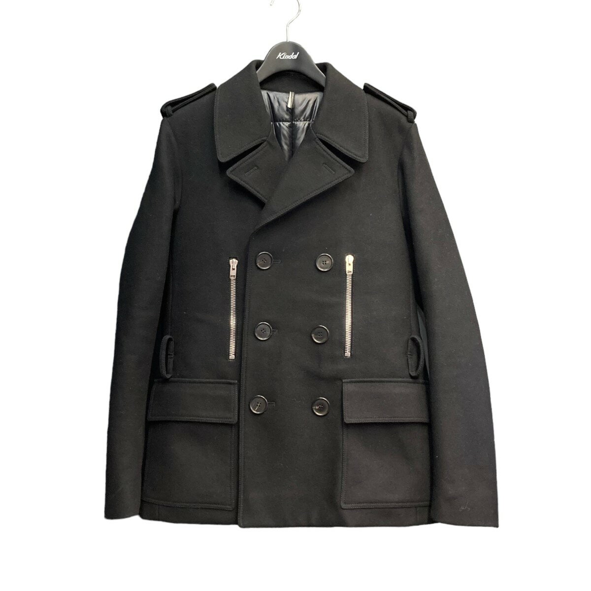 【中古】Dior Homme2007AW エディ期 Pコート ブラック サイズ：46【価格見直し】