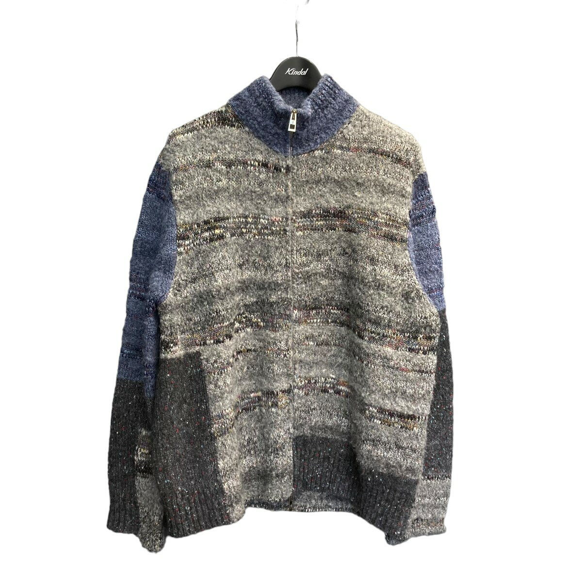 【中古】LOEWE　2022AW 「ZIPPED KNIT」 ジップアップニット グレー サイズ：XL 【290324】（ロエベ）