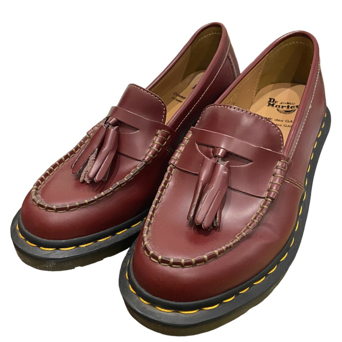 【中古】COMME des GARCONS COMME des GARCONS×DR． MARTENS タッセルローファー ボルドー サイズ：38 【300324】（コムデギャルソンコムデギャルソン×ドクタマーチン）