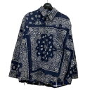 【中古】MIYAGIHIDETAKA ｢mythography BANDANA SHIRT｣バンダナ柄シャツ ネイビー サイズ：不明 【310324】（ミヤギヒデタカ）