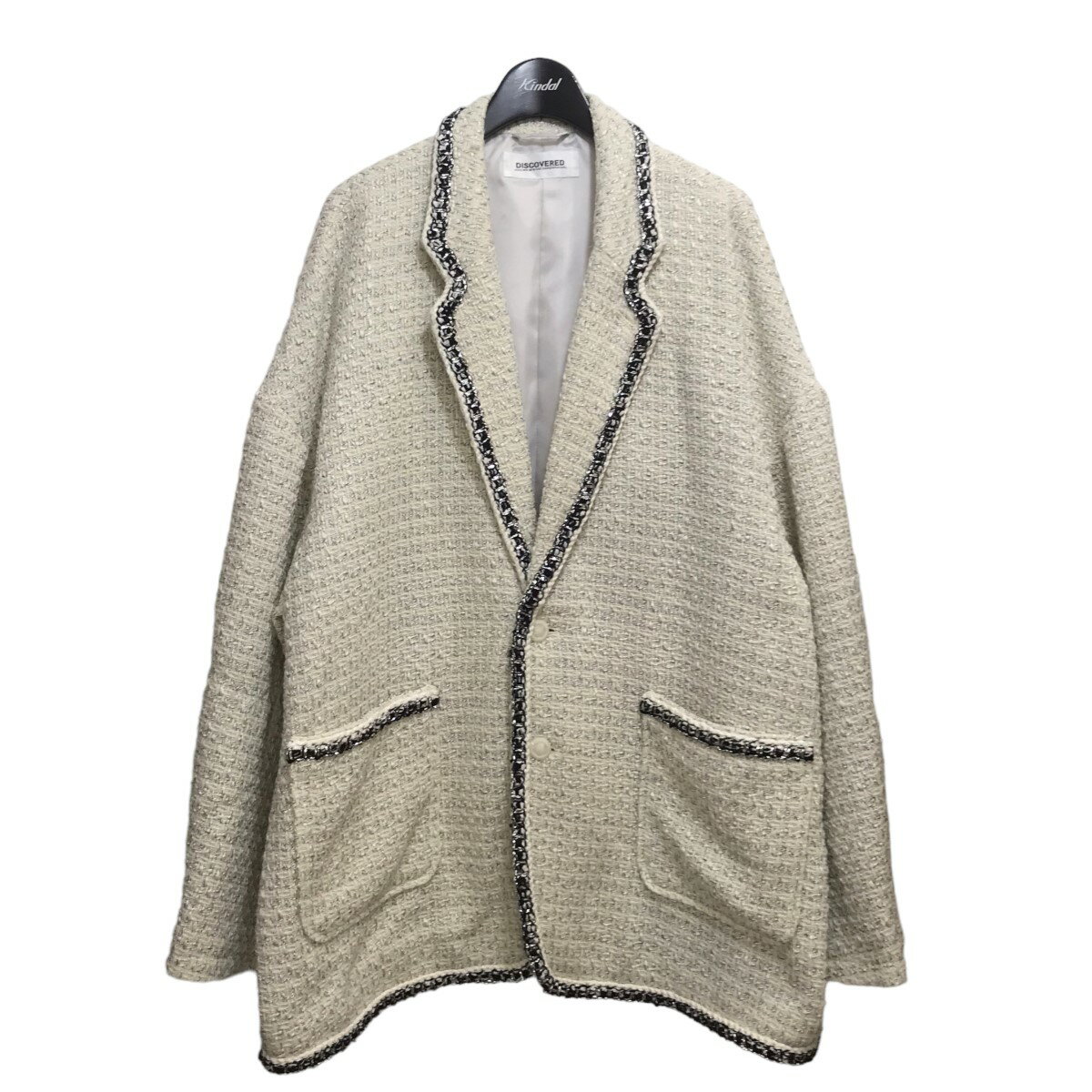 DISCOVERED　24SS ｢TWEED JACKET｣ツウィードジャケット DC-SS24-JK-03 ホワイト サイズ：3 （ディスカバード）