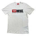 DIESEL　T-DIEGOR-DIV ロゴプリント 半袖カットソー ホワイト サイズ：S （ディーゼル）