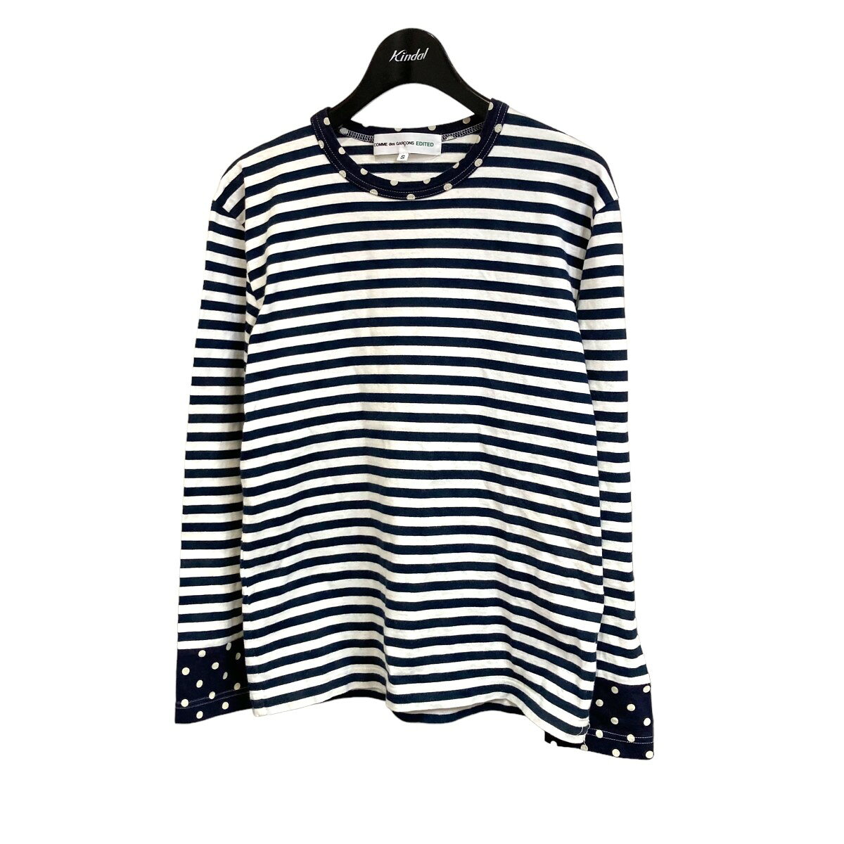 COMME des GARCONS EDITED ボーダー ロンTシャツ S 黒 【公式通販】