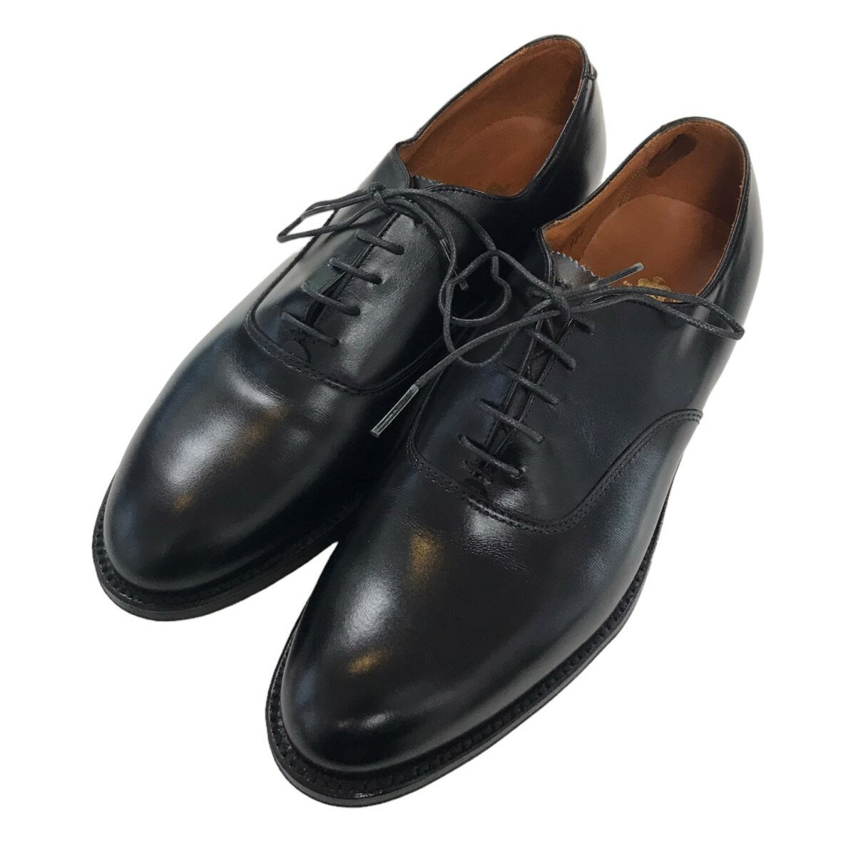 【中古】ALDEN｢Plain Toe Balmoral ｣レザープレーントゥシューズ ブラック サイズ：7(約25cm)【価格見直し】