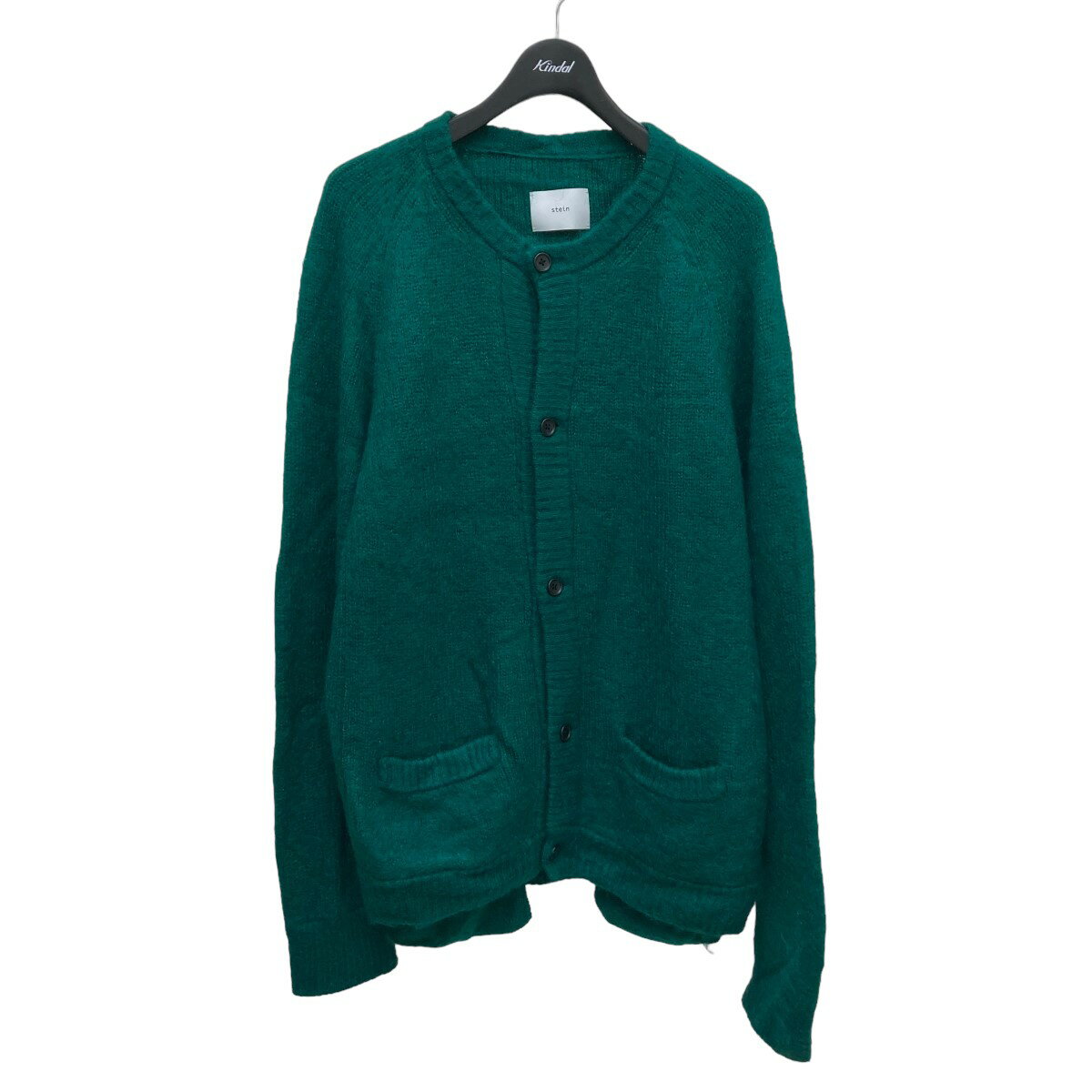 【中古】steinKid Mohair Cardigan モヘヤ混カーディガン St．445 グリーン サイズ：S【価格見直し】