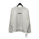【中古】JIL SANDER+ロゴプリント クルーネックスウェット J40GU0001 ホワイト サイズ:XS【価格見直し】