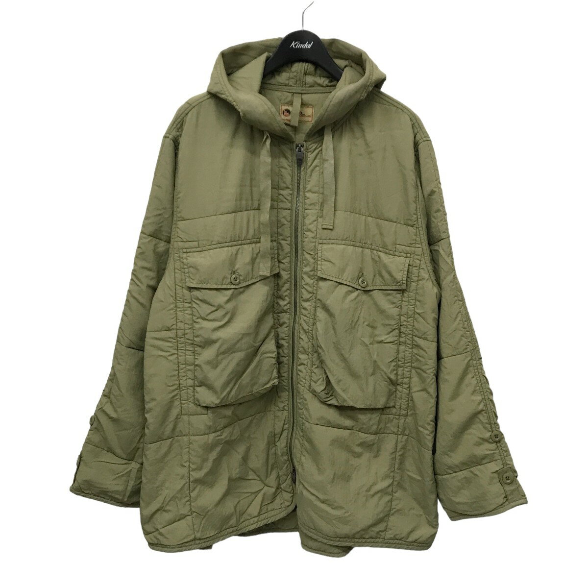 【中古】NIGEL CABOURN　OW-51 MIDFIELD LINER 中綿 フーデッドジャケット 80471300050 オリーブ サイズ：48 【060424】（ナイジェルケーボン）