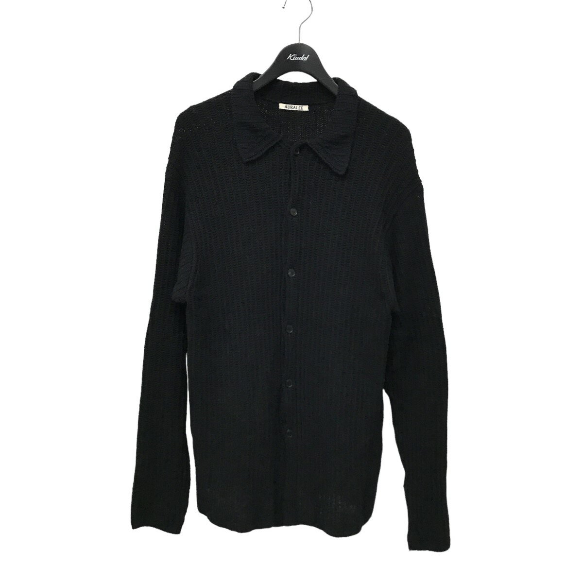 yÁzAURALEE@23SS BRUSHED COTTON WOOL RIB KNIT SHIRT A23SC01HA ubN TCYF3 y060424ziI[[j