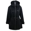 【中古】BURBERRY フーデッドジップジャケット Knighton Logo Patch Hooded Raincoat ブラック サイズ：38 【100424】（バーバリー）