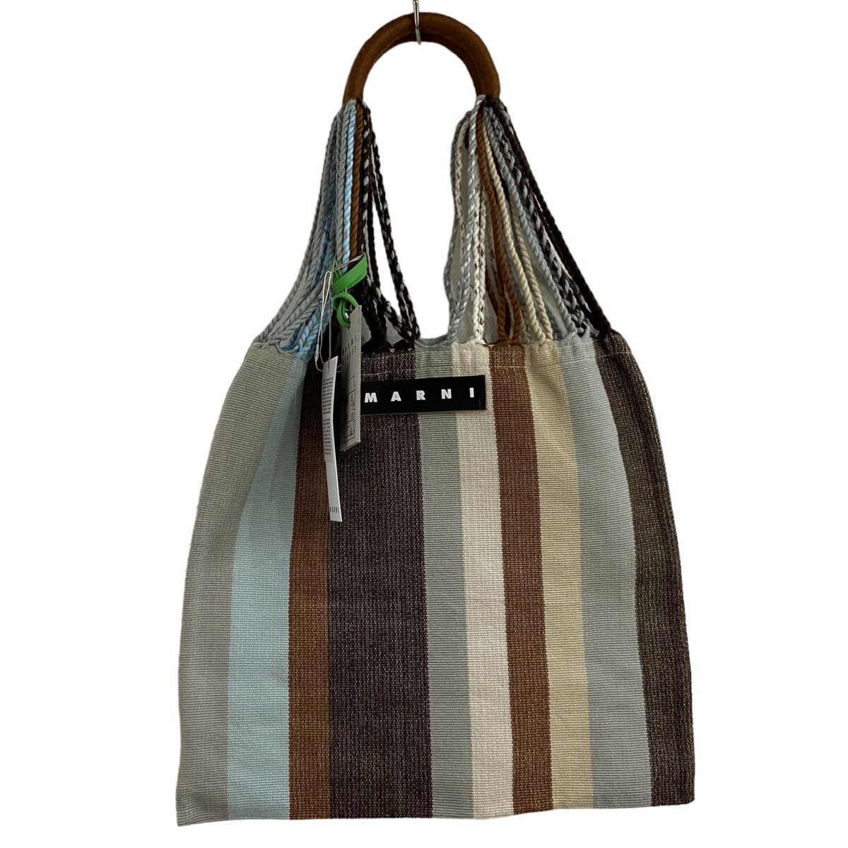 【中古】MARNI　ハンモックトートバッグ ベージュ×グレー 【110424】（マルニ）のサムネイル
