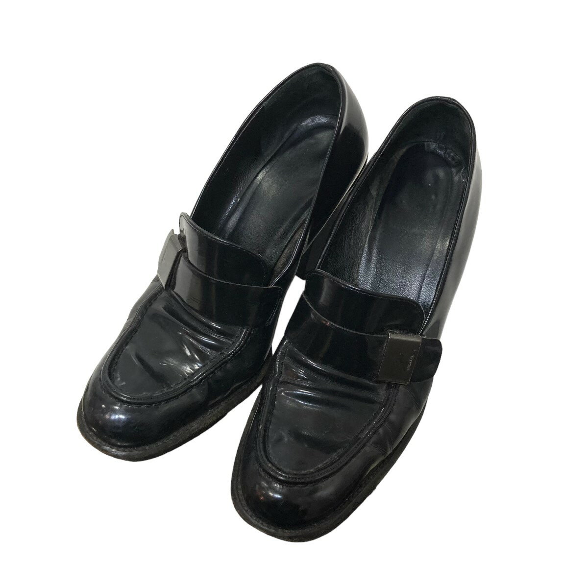 【中古】PRADA　レザーシューズ 0503 ブラック サイズ：37 【110424】（プラダ）