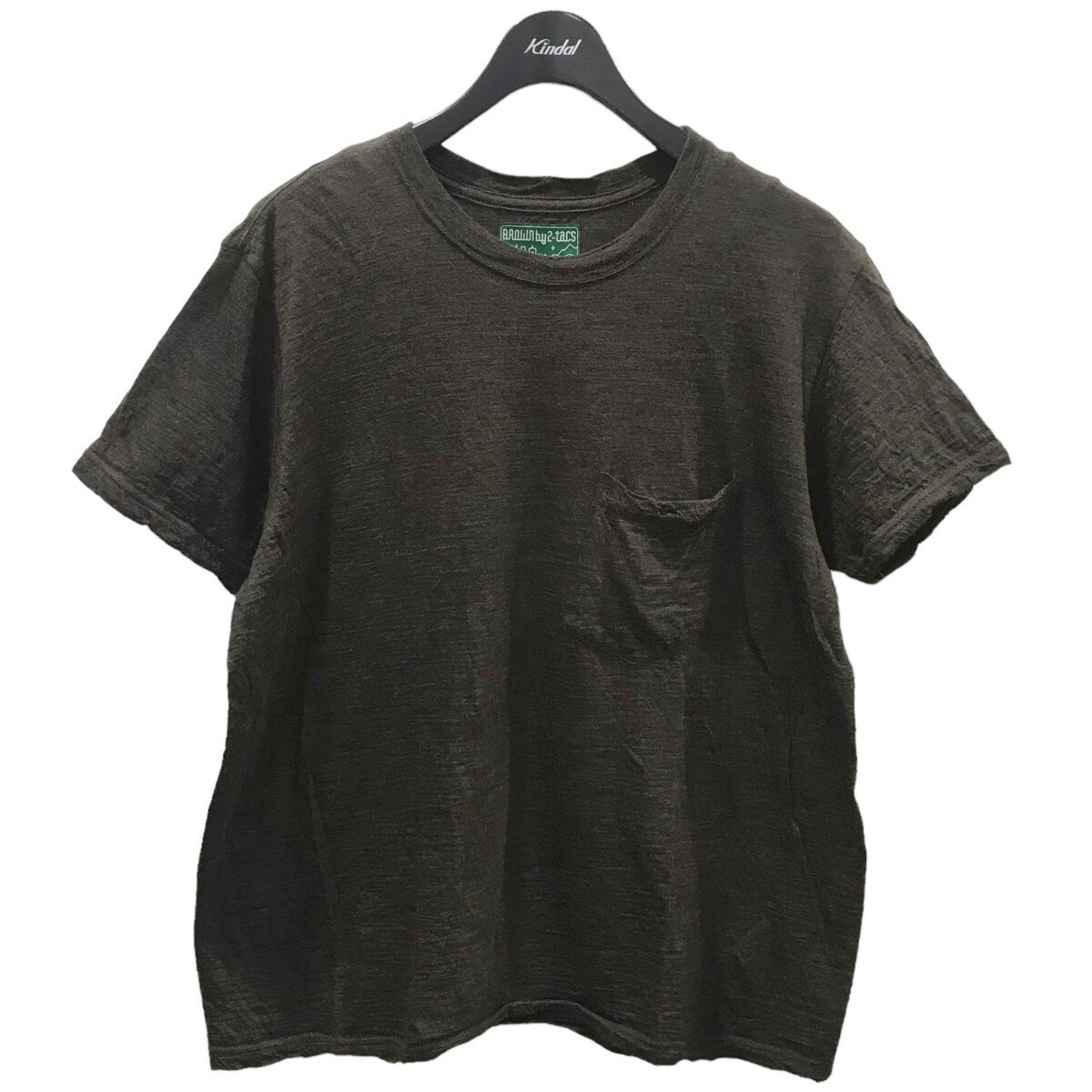 【中古】BROWN by 2-tacs　サマーウールポケットTシャツ BAA POCKET TEE B23-KN001 ブラウン サイズ：XL 【110424】（ブラウンバイツータックス）